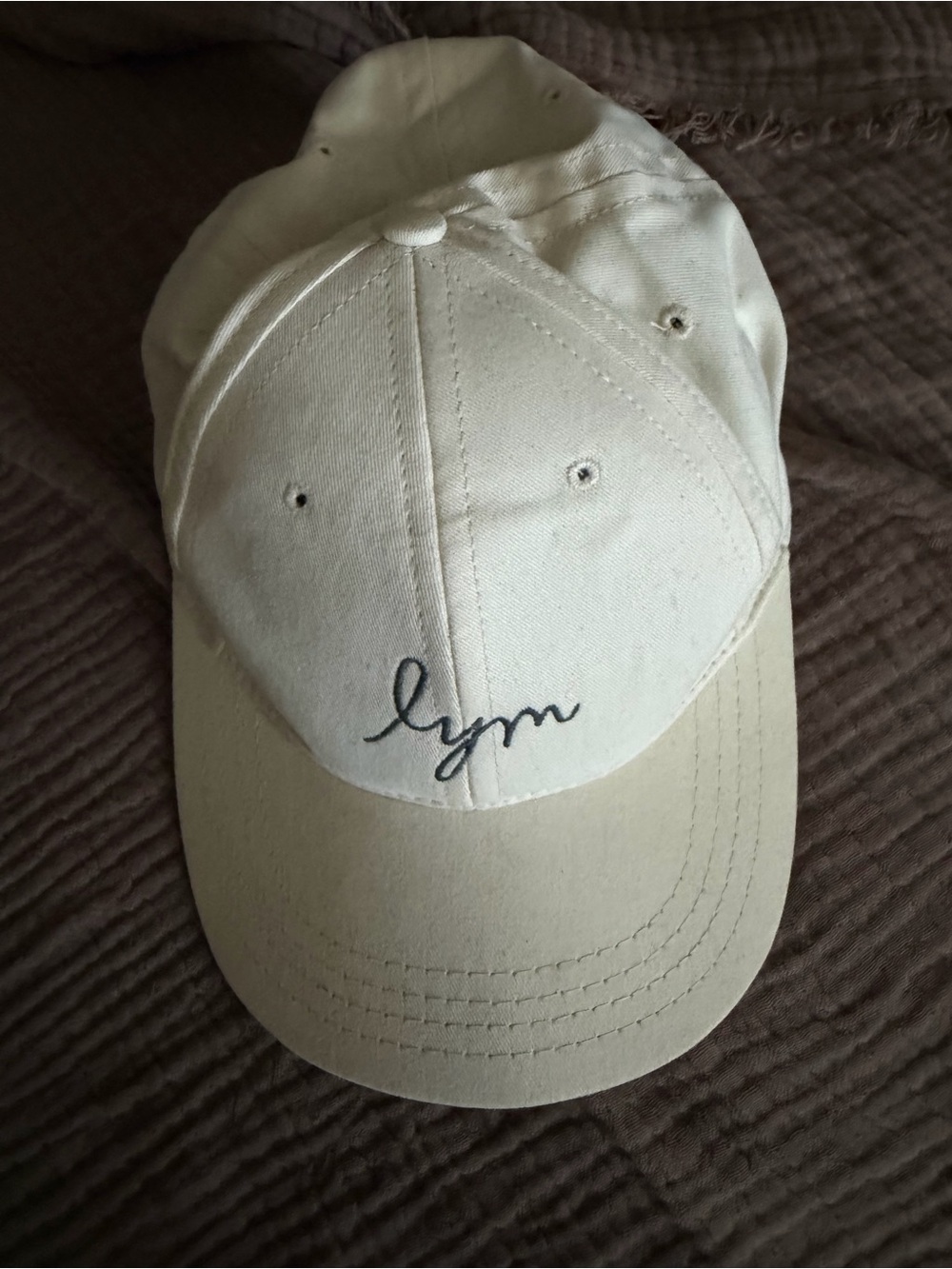Love Your Melon Cream Baseball Cap with Black Script